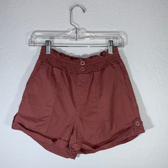 Vanilla Star Elastic Waistband Paper Bags Shorts in Tea rose size Medium - Picture 12 of 12